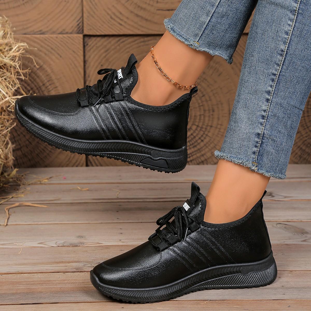 

Fashionable New Style Comfortable and Anti Casual Shoes Round Toe Flat Sports Shoes in Spring and Autumn Women s 35