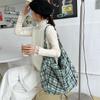 Colorful Plaid Shoulder Bags for Women Large Capacity Portable Ladies Tote Underarm Bag Travel Outdoor Female Casual Handbags