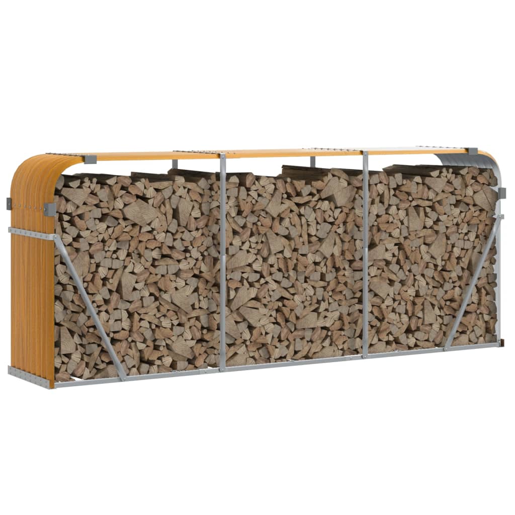 Vidaxl Holzständer, Hellbraun, 234X45X100 Cm, Verzinkter Stahl