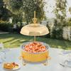 Buffet Chafing Dish Set, 10L Capacity, Gold Stainless Steel Food Warmer, Commercial Catering Supplies, Party Serving Equipment