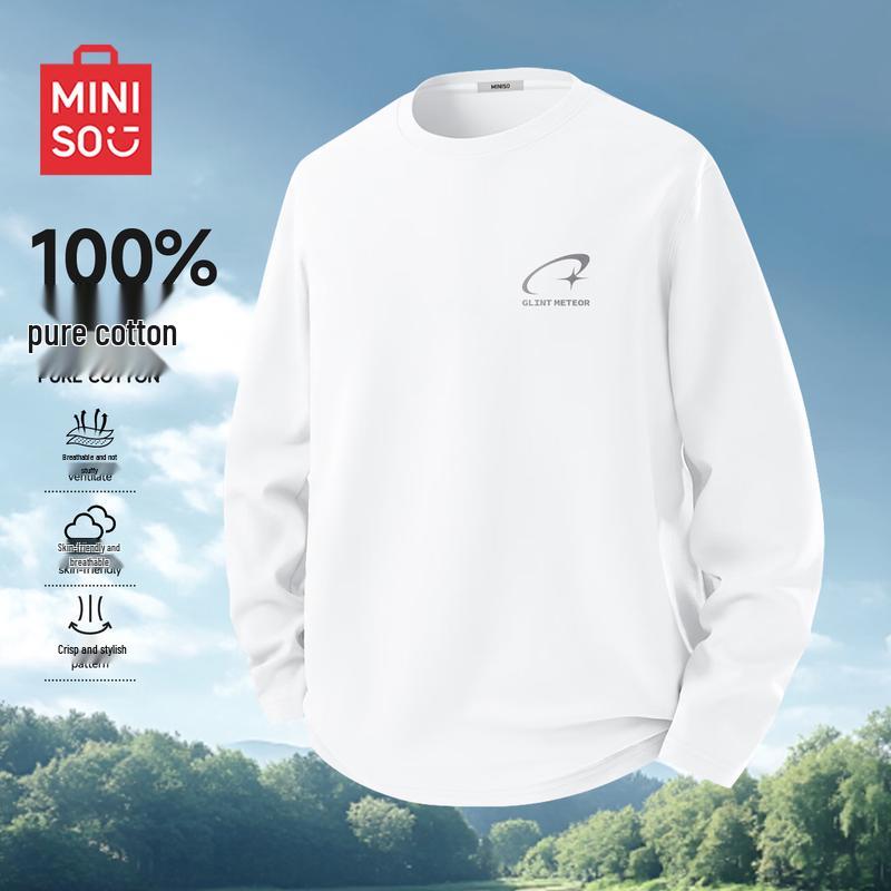 MINISO Men s Loose Fit Long-Sleeve T-Shirt 3XL
