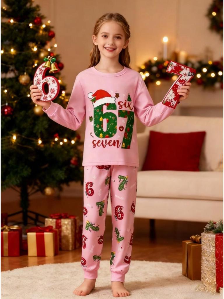 67 Style European & American Christmas Pajamas Set
