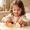 Bear Toast Squeeze Toy Slow Rising Stress Relief Cartoon Expression Bear Bread Sensory Toy Students Office Workers Anti-anxiety Gift