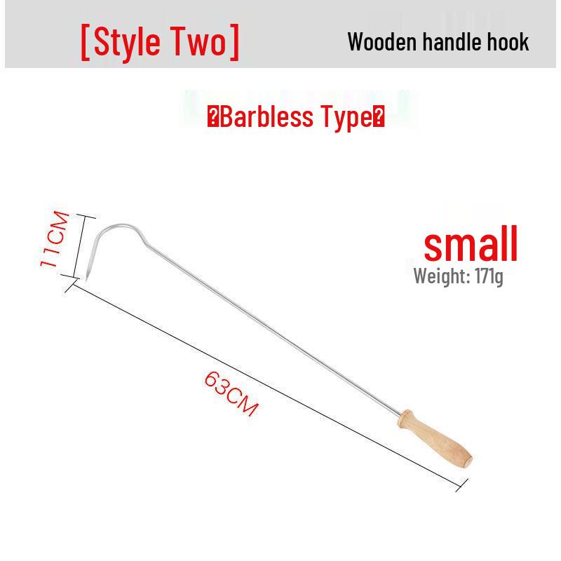 Retractable Fishing Gaffs: Rubber Handle, Aluminum Alloy Grabber, Wooden Options