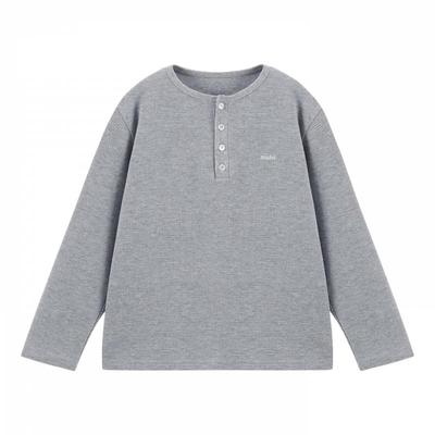 Mucmukn Kids' Waffle Knit Henley Tee