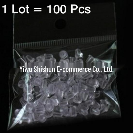 

Bullet-shaped Plastic Ear Plugs - 100 DIY Jewelry Earring Backs Earring Backs