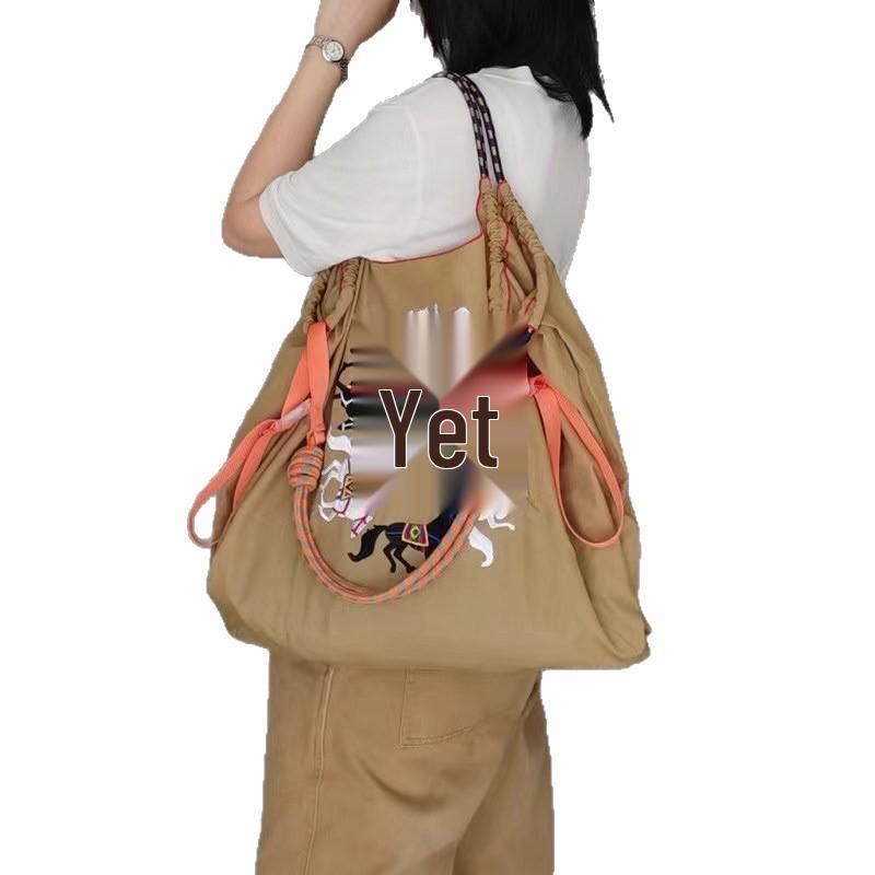 Wanlima Eco-Friendly Large Canvas Crossbody Embroidered Bag