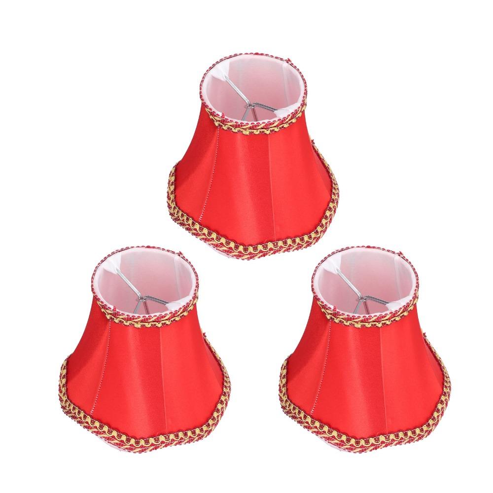 3PCS Clip On Design Lamp Cover 4.7 inch Height Chandelier Lamp Shades Simple Lampshade  Indoor Lamp