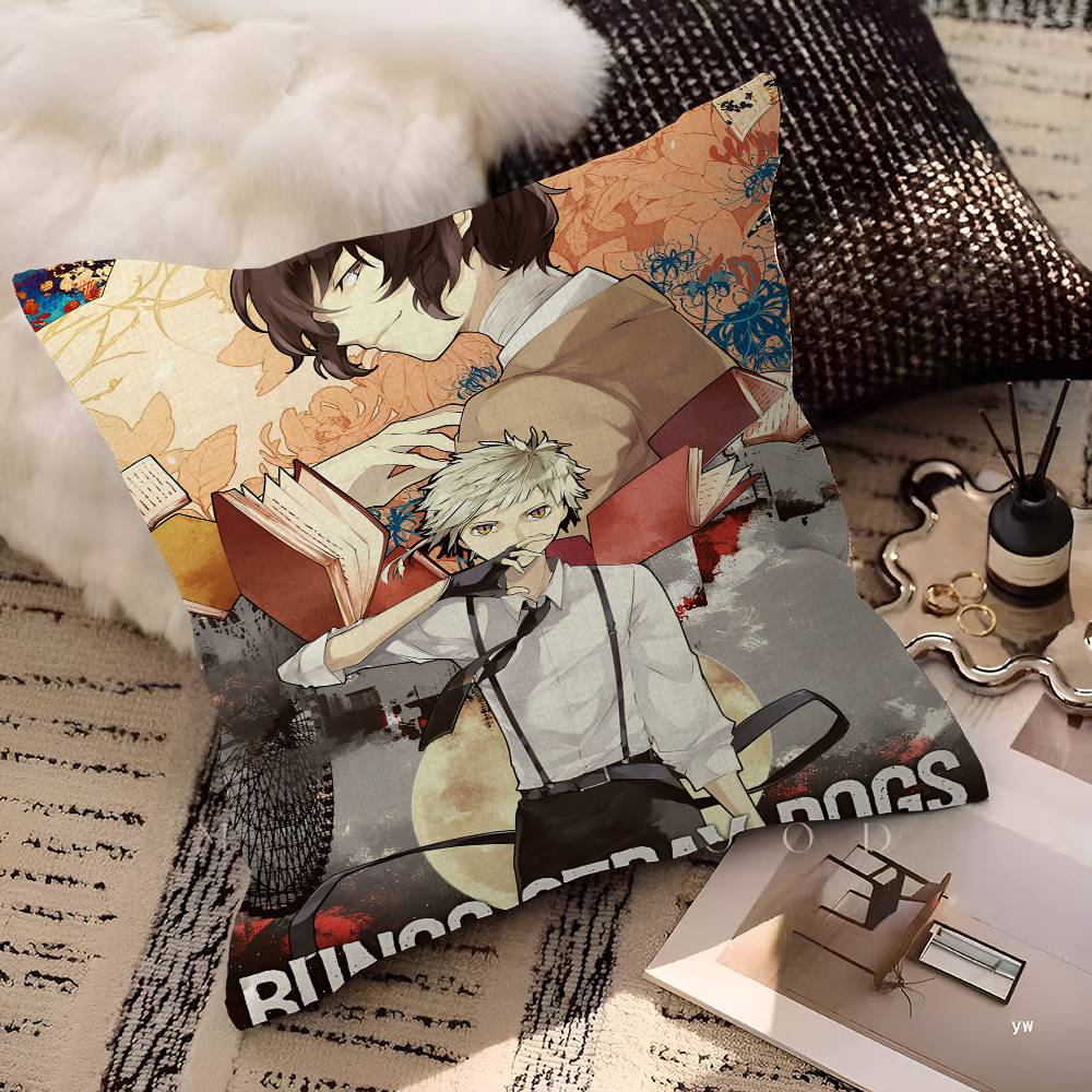 Anime Bungo Stray Dogs pillow cover sofa cushion cover home room decoration children gift