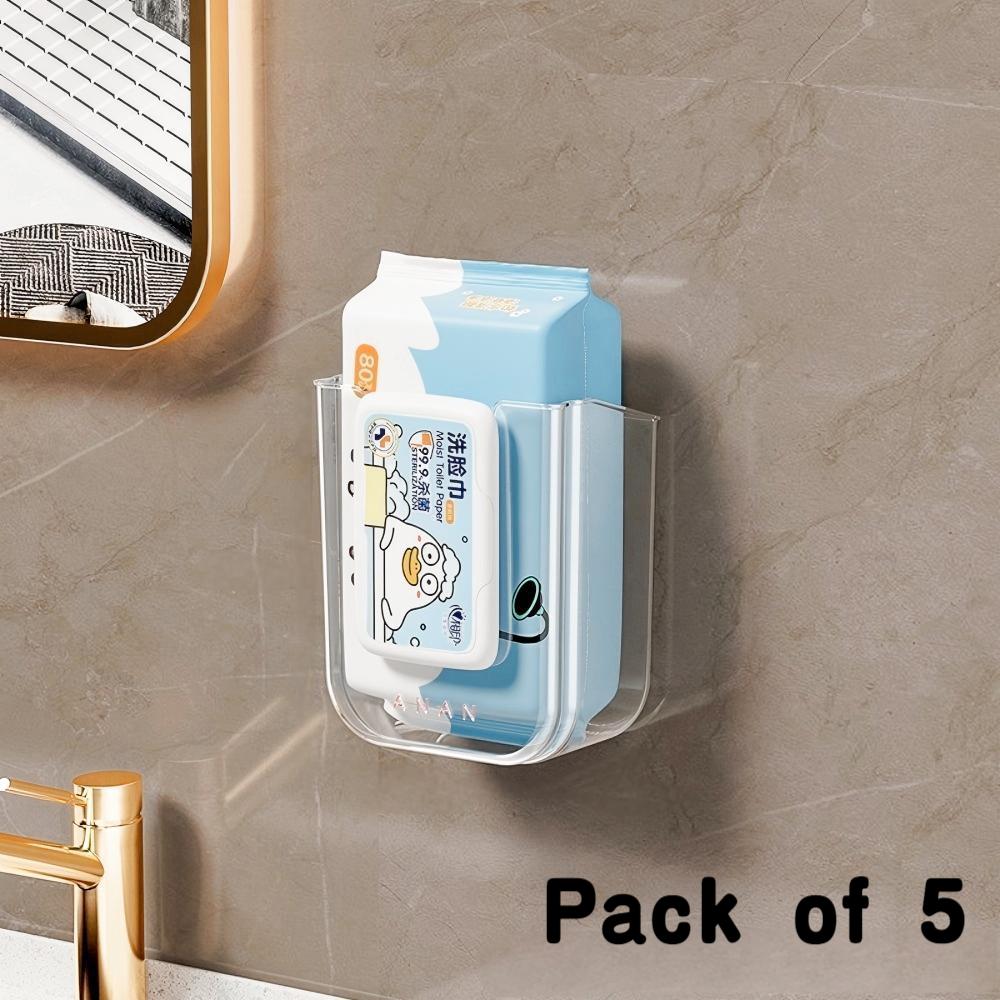 [Popular Choice] Bathroom Non Perforated Wall Mounted Wet Tissue Storage Box with Large Opening and Strong Load-bearing Capacity