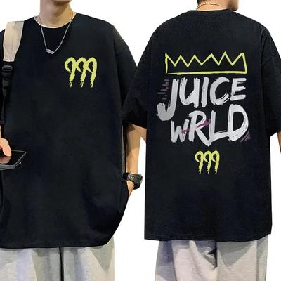 2024 Rapper JUICE WRLD Print Graphic Unisex Hip Hop Retro Gothic T-shirts Unisex Stylish Casual 100% Cotton T Shirt Streetwear