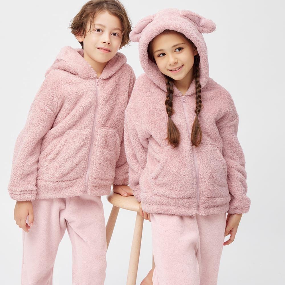 

Gu Kids унисекс Marshmallow Feel Parka Set Rabbit Long Sleeves Long Shorts 11 PINK/100cm