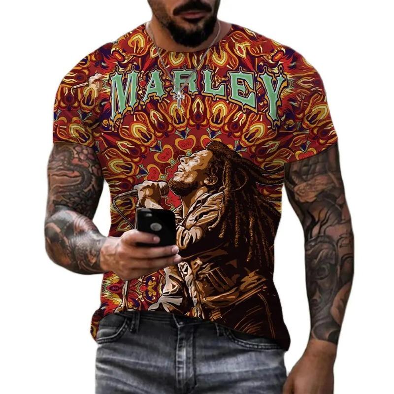 

Men s 3D Rock Hip Hop Rap T-shirt Fashion Trend Street Casual Round Neck Short Sleeve Top 2XL