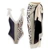 2024 Women's European & American Retro Print One-Piece Swimsuit - Slimming Beach Dress for Hot Spring Vacations