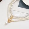European and American, Temperament Baroque Special-shaped Pearl Necklace, Creative Irregular Chain Collarbone Necklace for Women