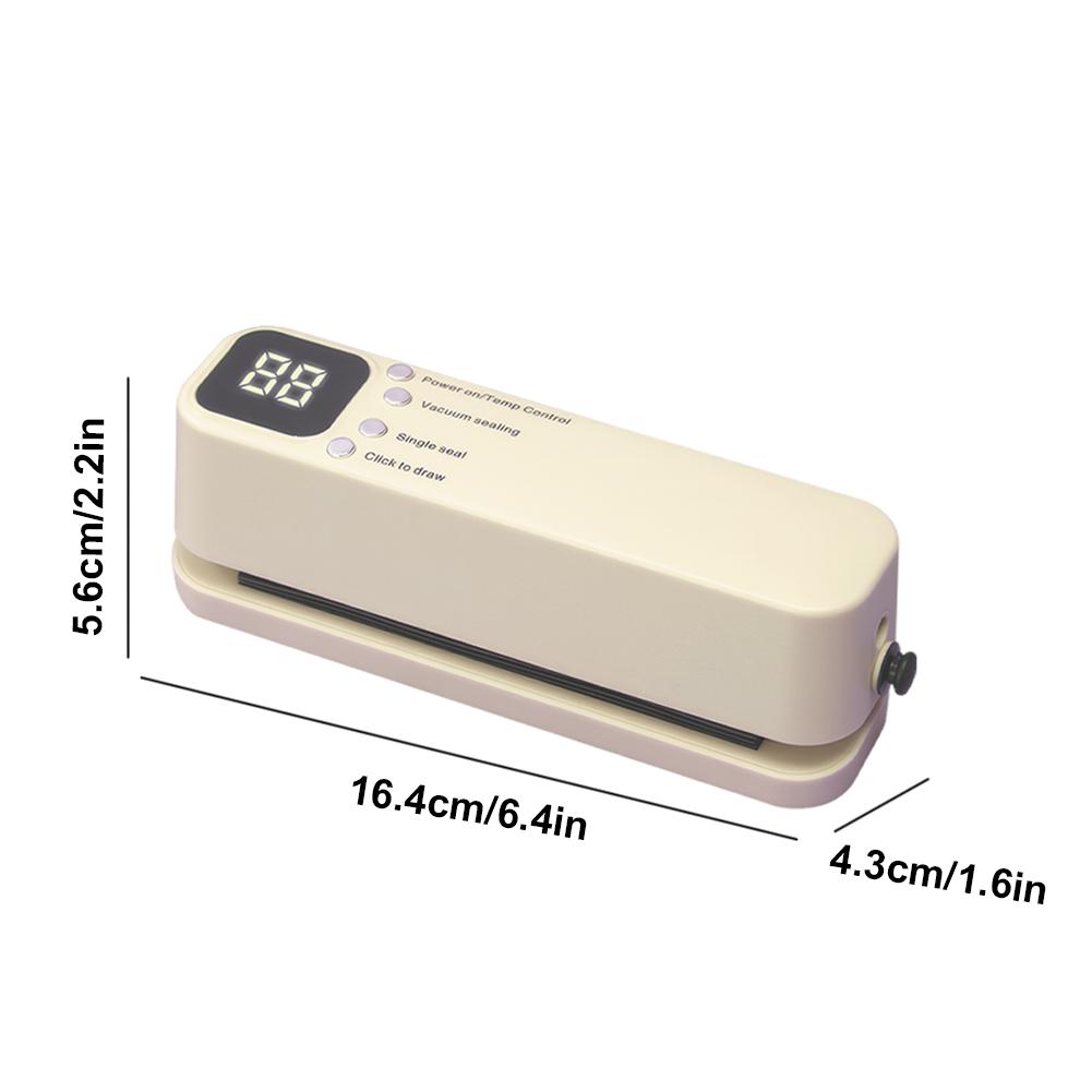 3-In-1 Mini Vacuum Sealer Wireless Rechargeable Handheld Food Sealing Machine Portable Bag Sealer for Dry/Moist Food Storage