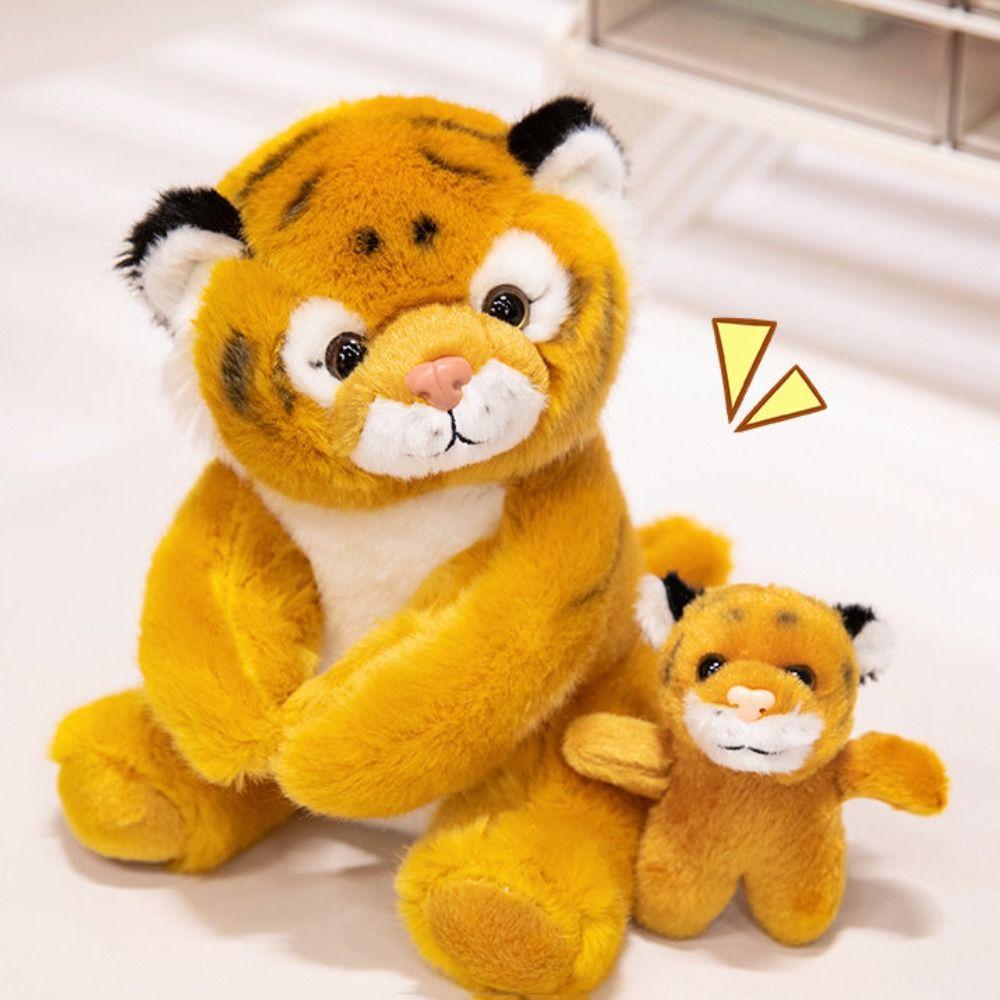 Headband Animal Hand Puppet Stuffed Tiger Plush Doll Fun Tiger Hand Puppet  Kindergarten