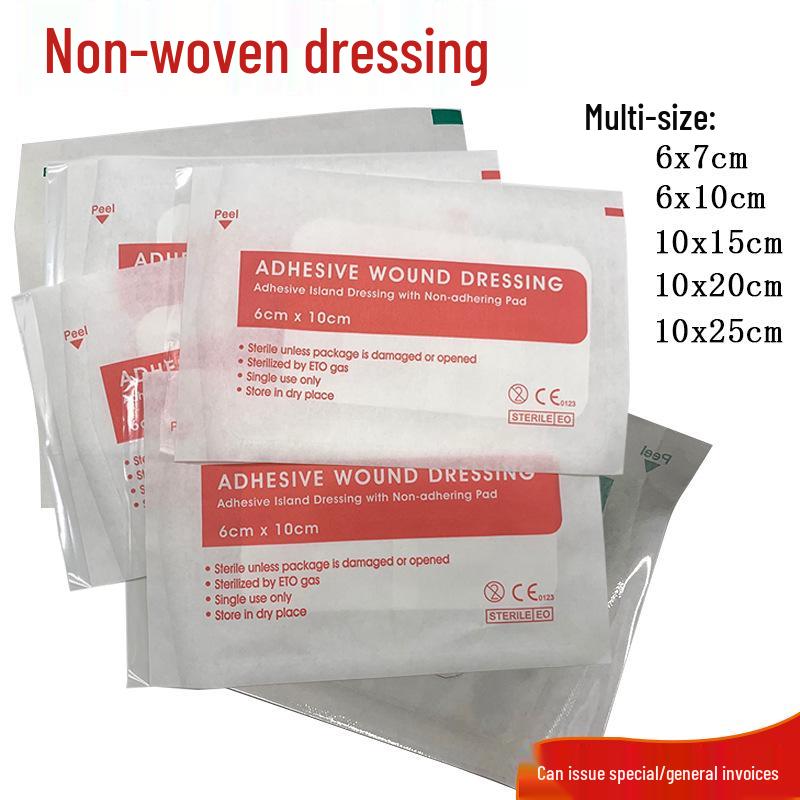 Breathable Self-Adhesive Non-Woven Wound Dressing Pad 6x7cm, English Package