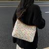 Korean Style Presbyopia Tote: Large Capacity, Casual Printed Texture Shoulder Bag for Women