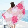 Tropical Golden Beetle Leaf Pattern Polyester Microfiber Beach Towel Is Highly Absorbent Suitable for Swimming and Beach Outings