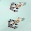 Ocean Theme Earring with Rhinestone Female Hypo-allergenic Lightweight Ornaments Gifts for Mom Wife Girlfriend