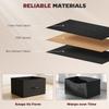 Chest of Drawers, Dresser with 5 Fabric Drawers, Tall Storage Unit with 4 Pockets and 2 Hooks, Steel Frame, Black