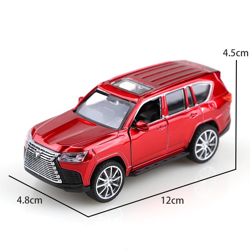 (Ensaché)1:36 Alliage Modèle SUV Modèle Lx570 Simulation Véhicule Tout-Terrain Voiture à Rappel Ornements Collection Jouets Pour Garçon Enfants