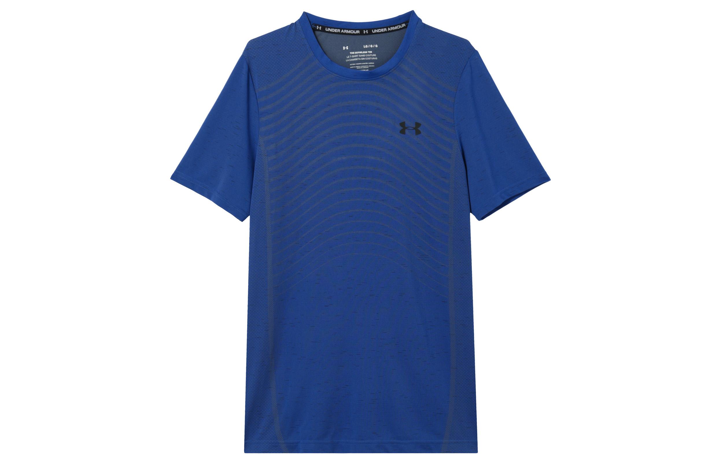 Under Armour T Shirts Men s Blue Crew Neck Moderate 1351450-400 XXL