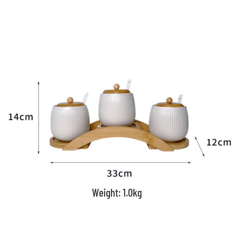 Arch Bridge Ceramic Kitchen Seasoning Jar Set