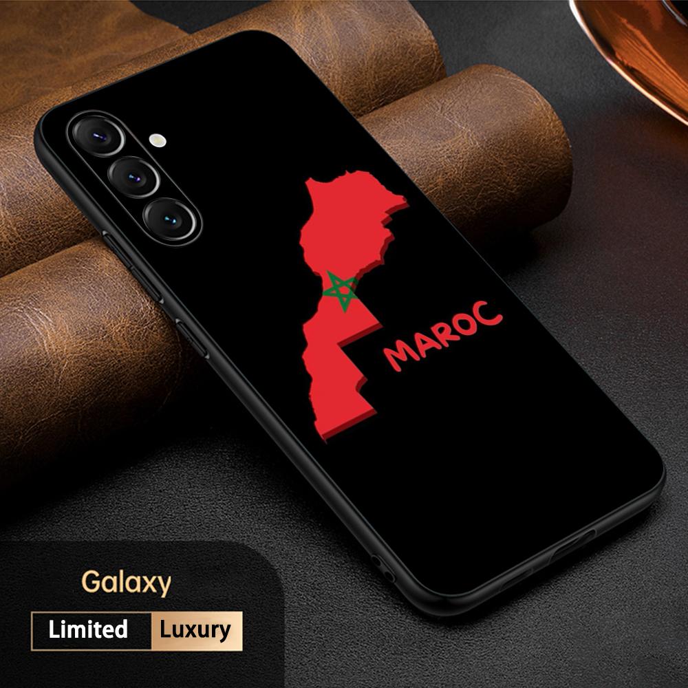 

Moroccos flag logo pattern ins Phone Case For Samsung Galaxy S25 S24 S23 S22 S21 S20 Plus Ultra Note20 Soft Black Samsung S21