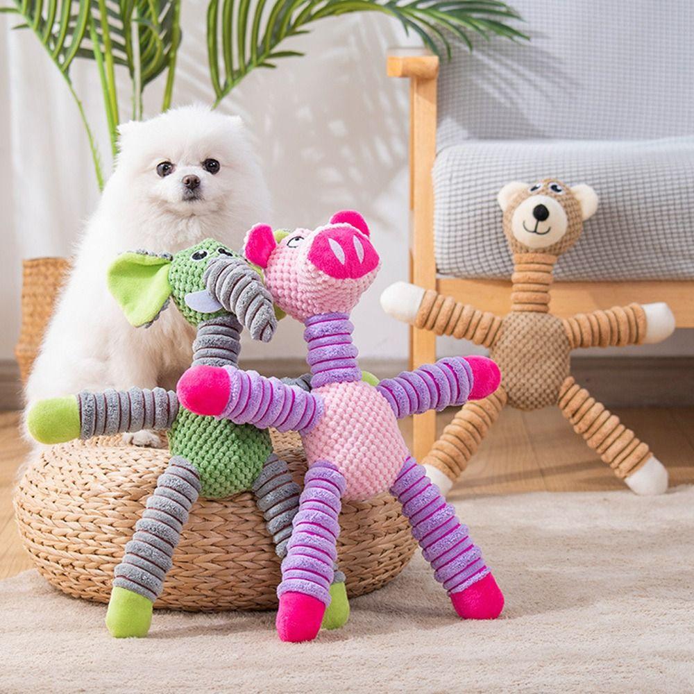 35cm Tooth Cleaning Pet Companion Toy Interactive Cats Toy Portable Plush Dogs Toy