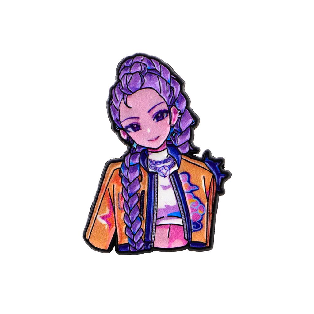 Happy Blue Cat Tiger Enamel Pin Mystic Hunter Girls Group Brooches Lapel Badges Fantasy Animals Jewelry Gift for Fans Friends