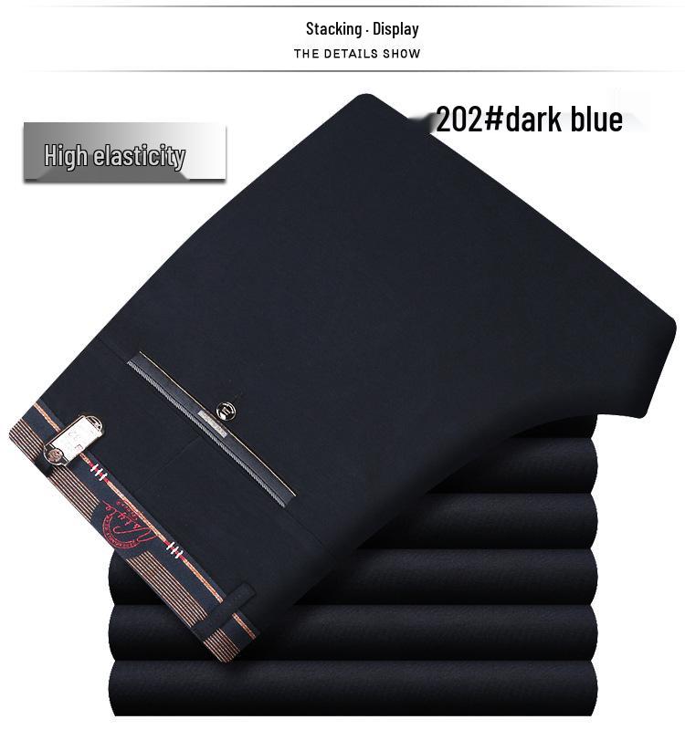 Men's Autumn Slim Fit Korean Style Black Business Casual Trousers