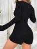 Dames Ribgebreide Jumpsuit - Herfst/Winter Europese & Amerikaanse Stijl, Casual Slim-fit