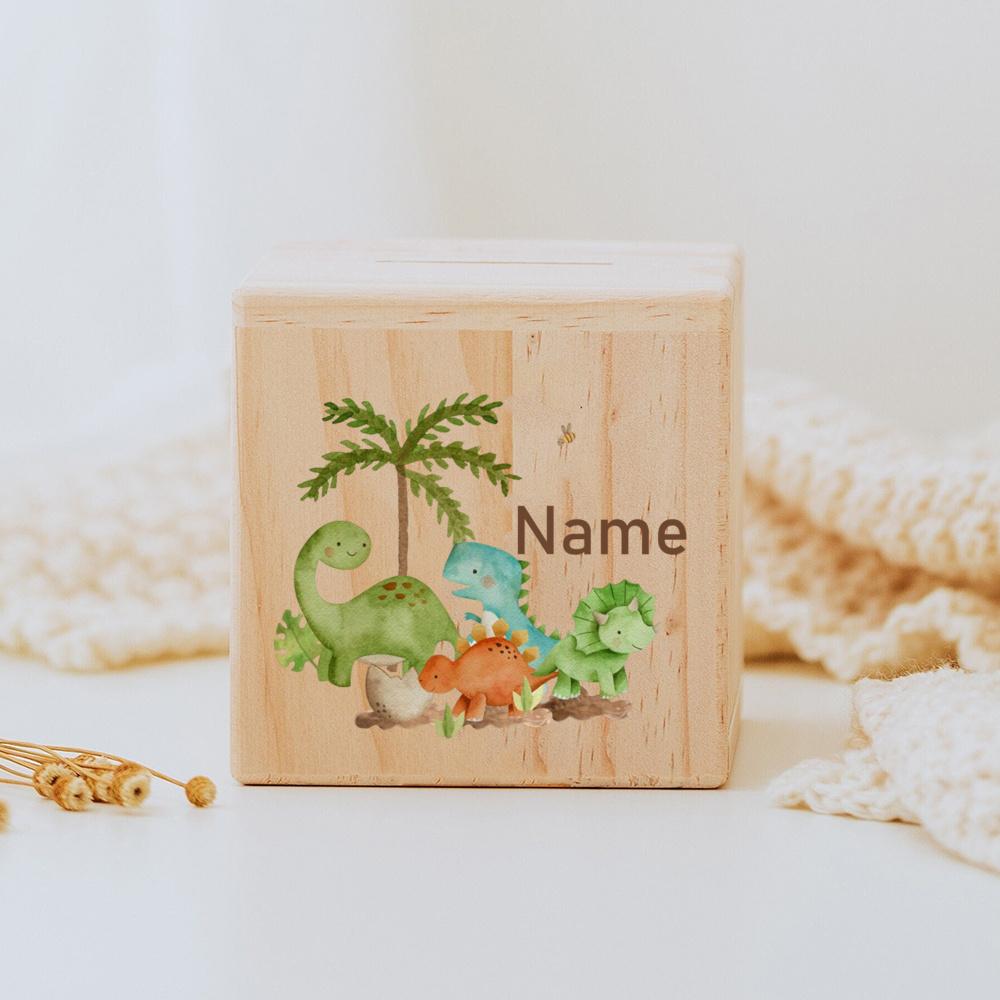 Personalized Wooden Piggy Bank for Kids, Personalized Animal Piggy Bank, Custom Name Gift for Toddler, Unique Birthday Gift