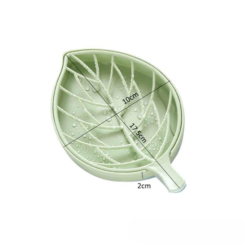 Multi-functional Soap Container Portable Bathroom Accessories Leaf Shape Soap Dish Soap Box 1PC