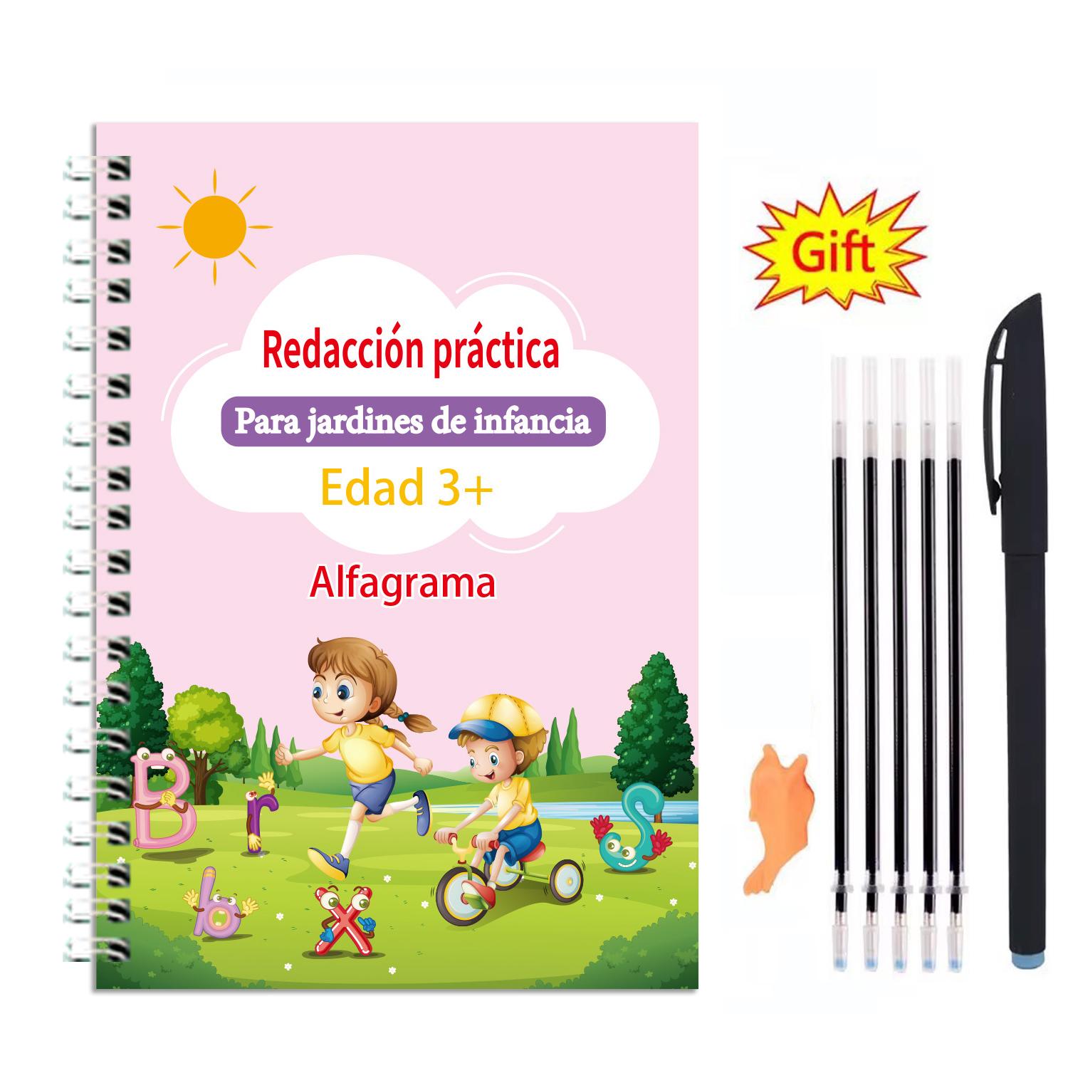 

Испанская Волшебная Книга Учим Писать Математическая Практика 3D Пропись Рабочая Тетрадь Многоразовая Детское Письмо Учебник для Студентов