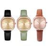Student Uhr Quadratisches Zifferblatt Kunstleder Armband Quarzwerk Elegante Frauen Damen Armbanduhr Modeschmuck Geburtstagsgeschenk