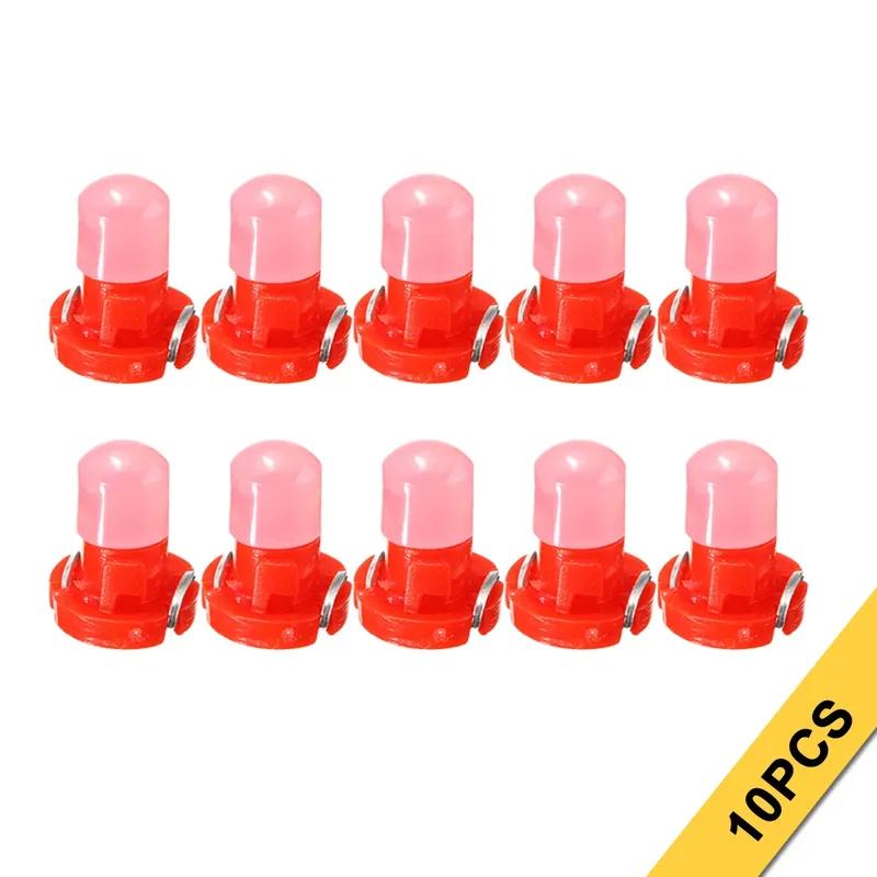 10Pcs T3 Red Car Dashboard Indicator Lights Led 1 SMD trument Panel Bulb Neo Wedge DC 12V Automobiles Interior Dash Lamps