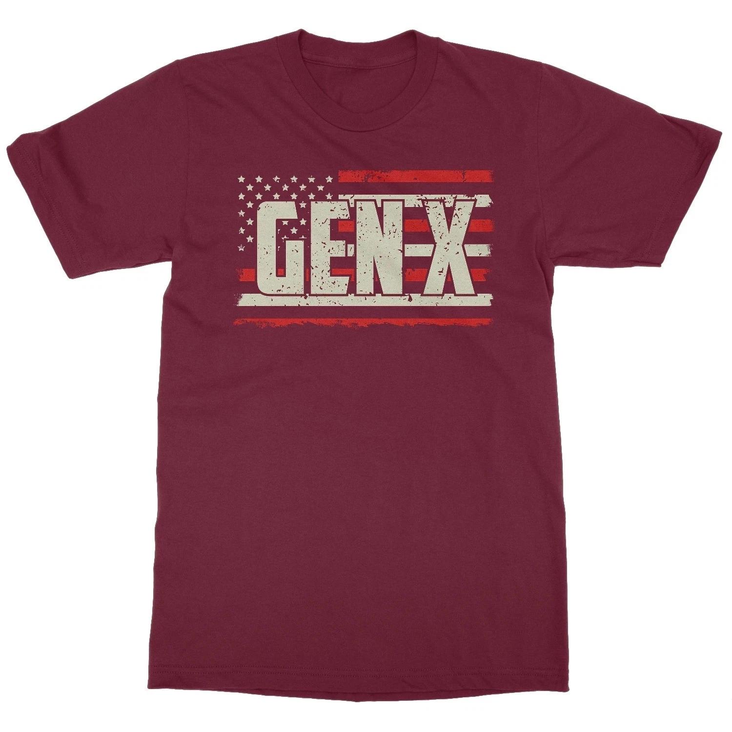 Gen X USA Flag - Vintage American Tribute Unisex T-Shirt 2XL