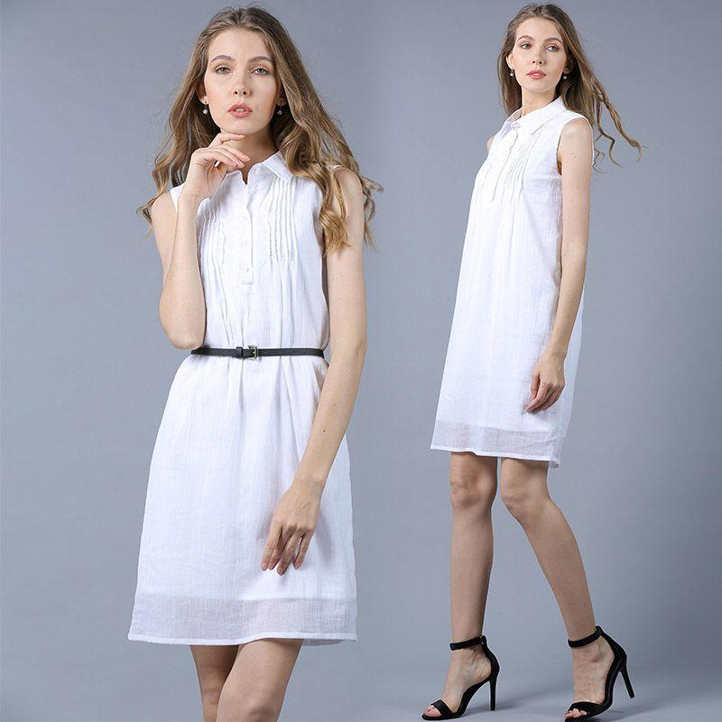 

A- line Straight High-End Artificial Cotton Silk Flower Plus Size Ladies Vest White 2XL