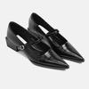 Fashion Elegant Versatile Women Pumps 2025 New Style Pointed Toe Mid Heels Shoes Fashion Outside Casual Buckle Comfy Women Shoes