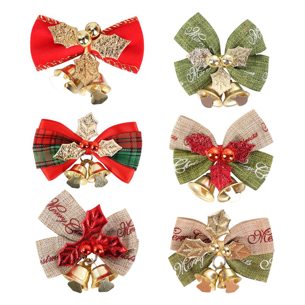 10pcs Christmas Tree Bows Variety of Styles for Festive Decor