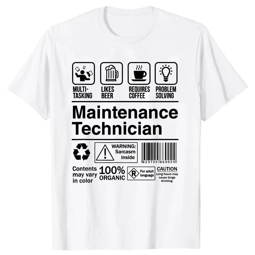 Maintenance Worker Gifts T-Shirts Men Women's Plus Size O-Neck Daily Casual Oversized Streetwear Harajuku Unisex Tees Streetwear