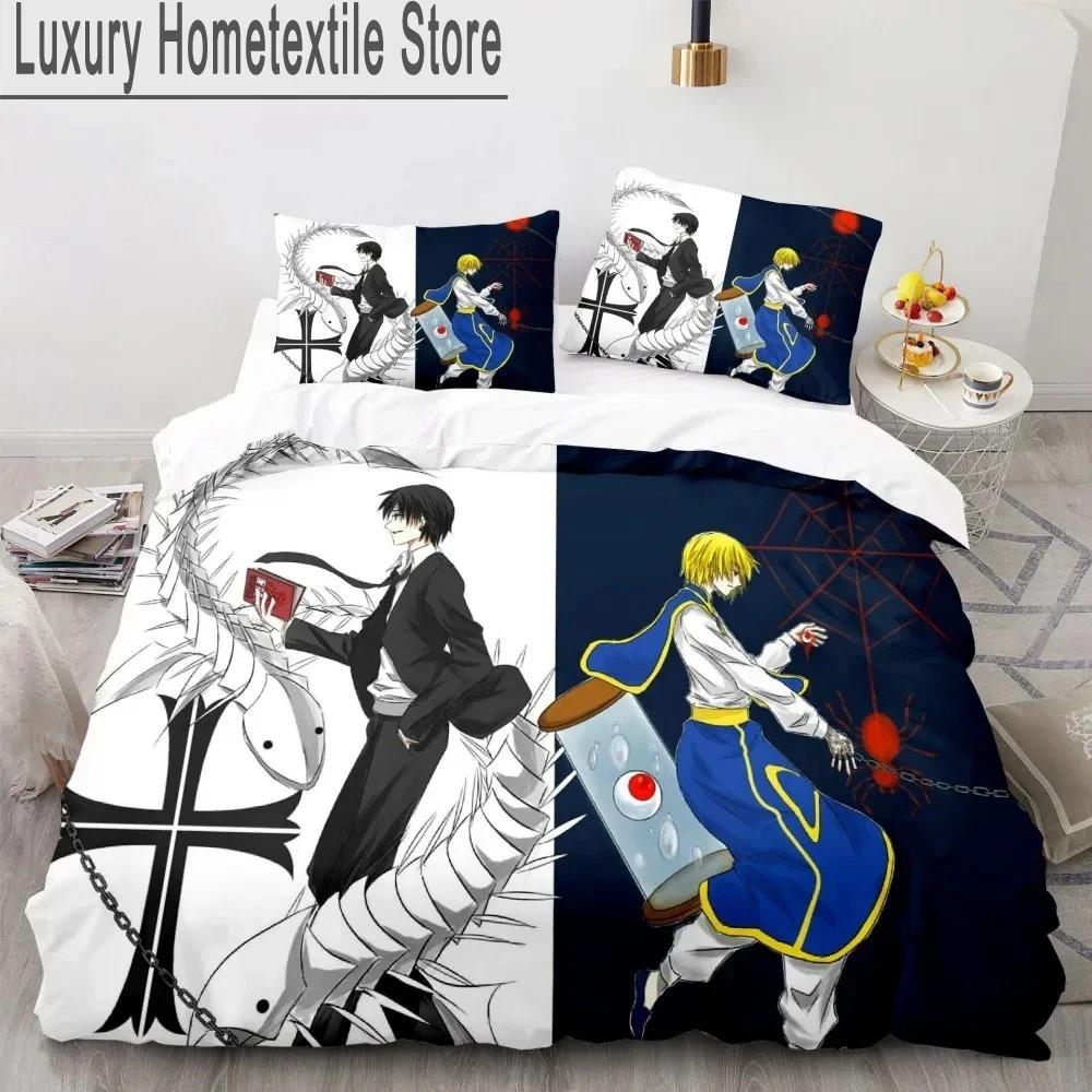 3d Anime Hunter X Hunter Bedding Set Duvet Cover Bed Set Quilt Cover Pillowcase Comforter king Queen Size Boys Adult Bedding Set