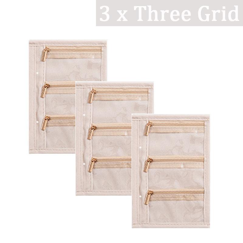 Hochwertiges Transparentes Schmuckaufbewahrungsbuch Samt mit Reißverschluss Halskette Ordner Aufbewahrungsbuch Luxus PU Leder Klarsichthüllen