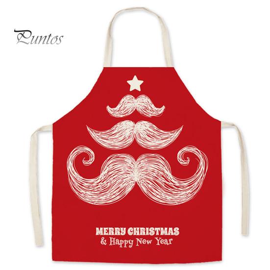 Waterproof Oil Proof Grill Apron Christmas Apron, Santa Claus/Elk/Gingerbread Man/Snowman Print Cooking Bib, Theme Baking Uniform Non-woven
