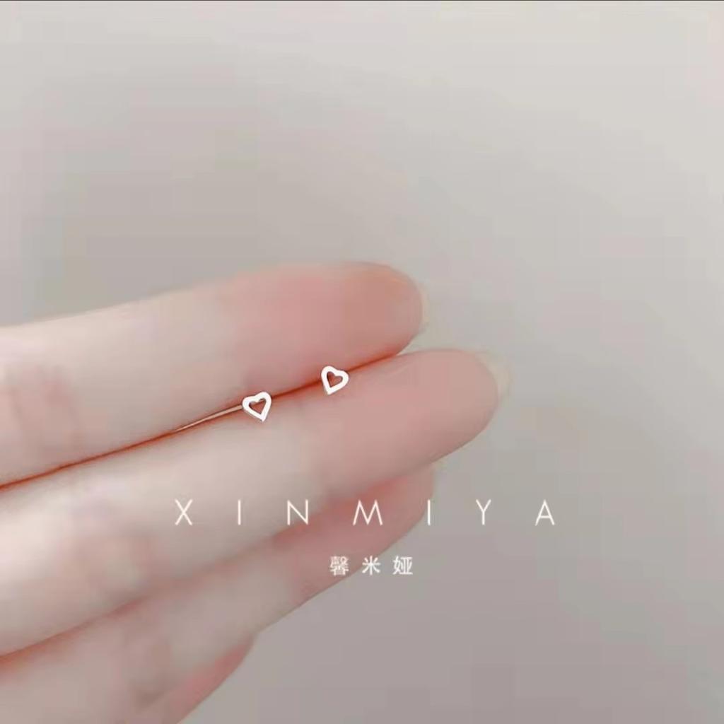 925 Silver Needles Silver Color Mini Star Heart Butterfly Stud Earrings for Women Hypoallergenic Daily Wear Ear Girls Pierc Gift