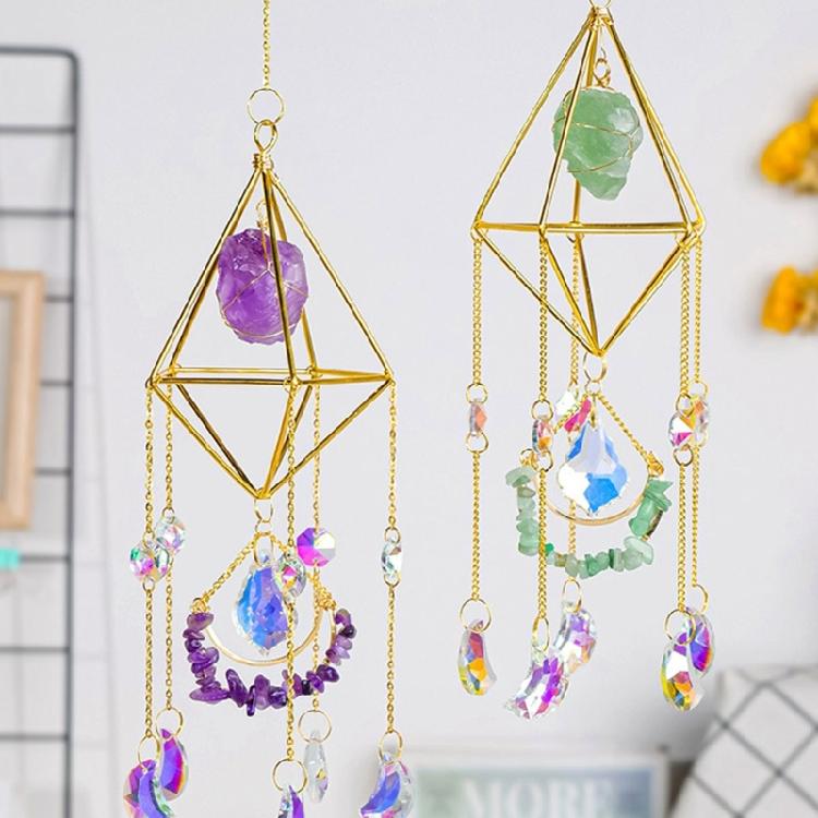 Garden Rainbows Prisms Suncatchers Outdoor Hanging Crystal Catchers Pendants Wind Chimes Catching Ornaments Home Party