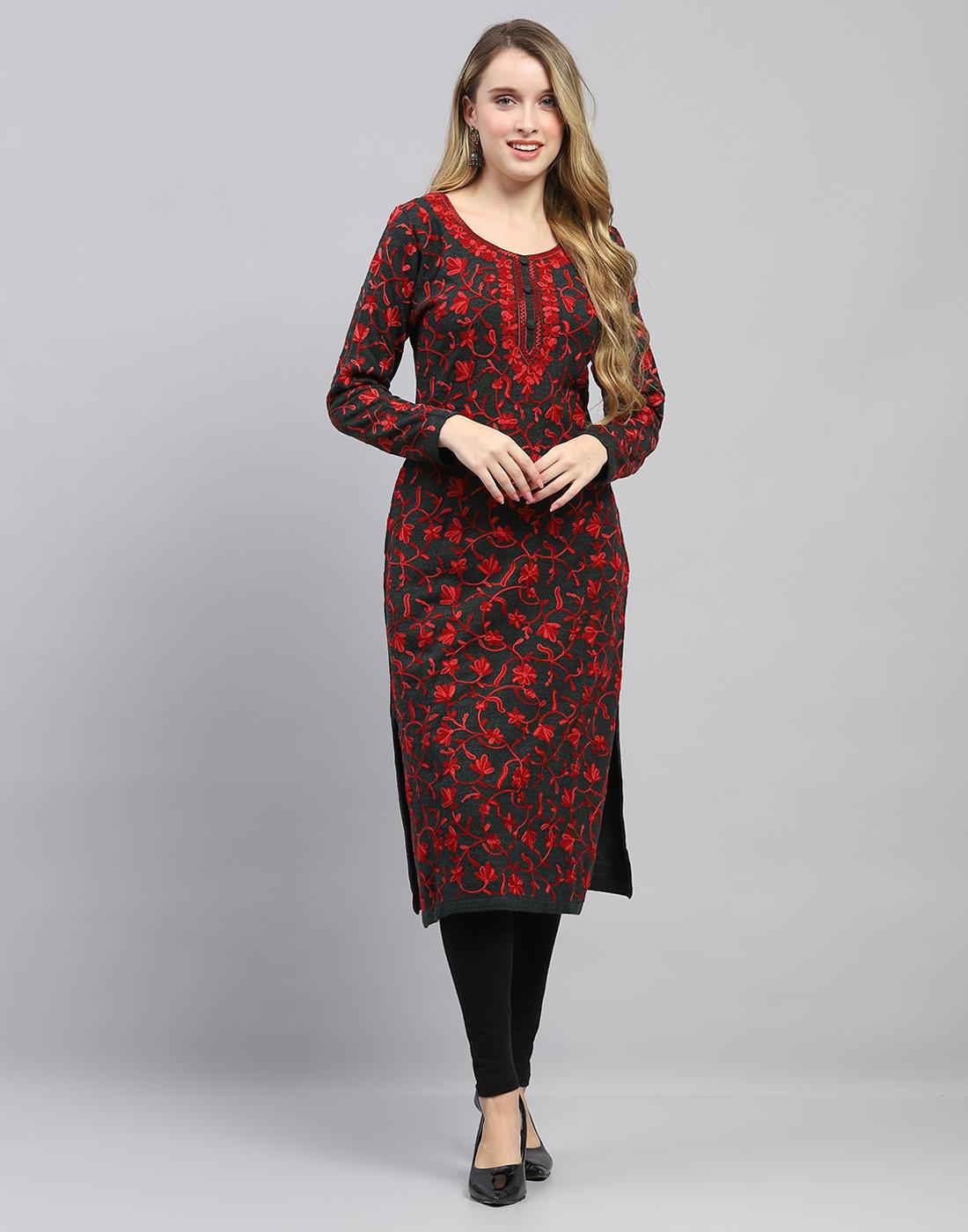 

Monte Carlo Womens Self Design Round Neck Wool Blend Kurti L верблюд